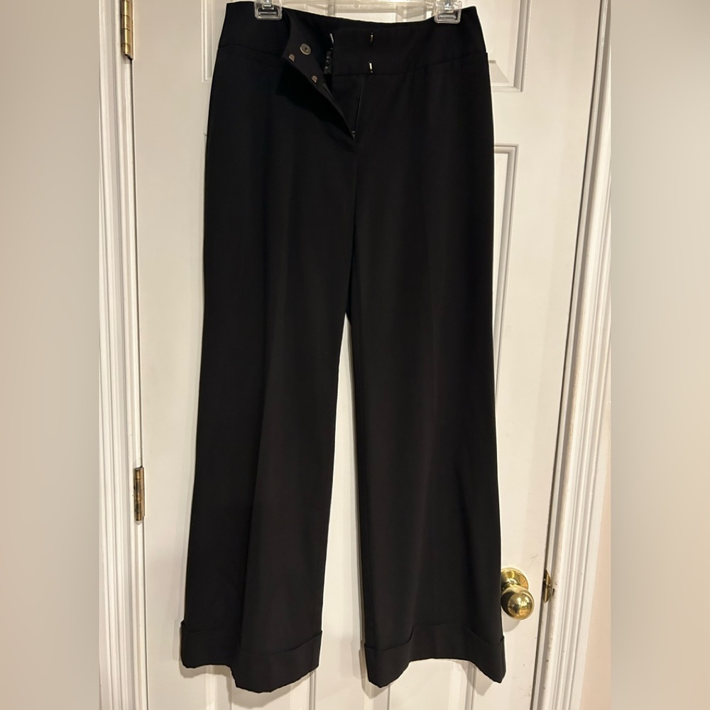 W Work the Weekend wide leg women’s black dress pants, flattering fit - 6